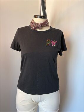 Marc Jacobs Black Short Sleeve Tee with Multicolor MTV Patch